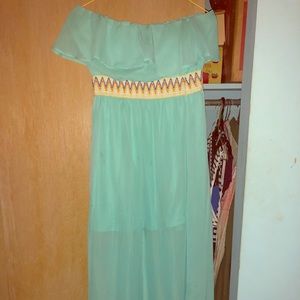 Turquoise maxi dress